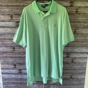Polo by Ralph Lauren Men's Striped Short-Sleeved Polo Shirt Size XL‎
